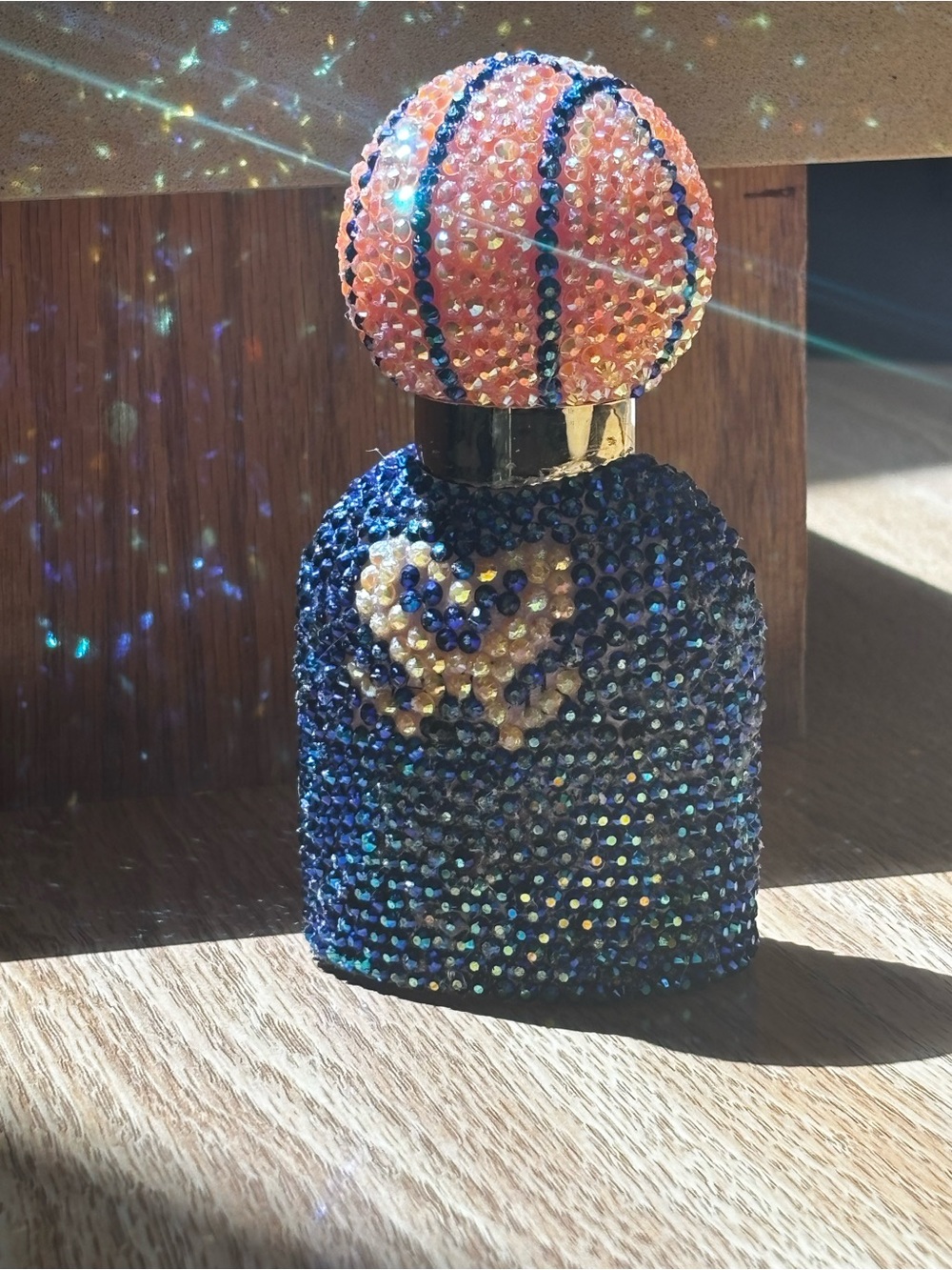 One of a kind! Commemerative NBA championship bedazzled bottle!